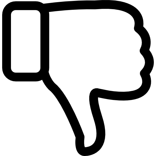 Negative feedback icon