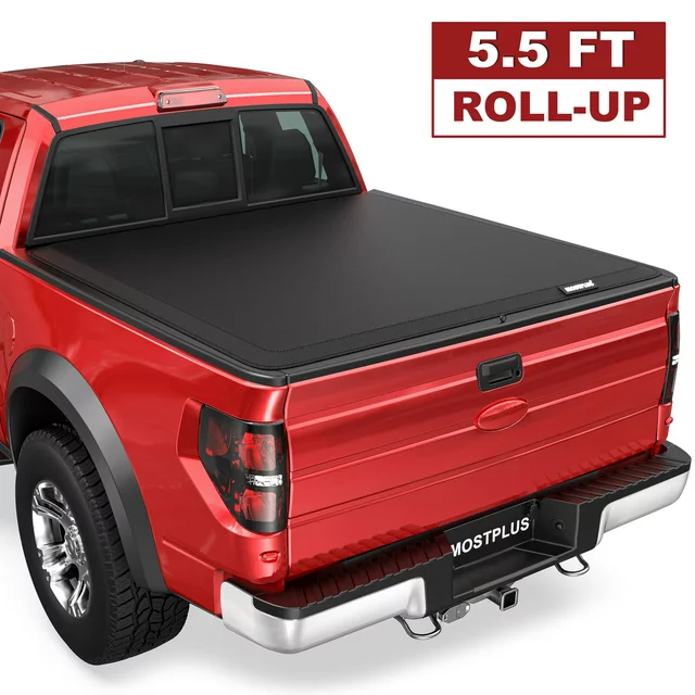MOSTPLUS 5.5FT Soft Roll up Truck Bed Tonneau Cover for 2009-2024 Ford F150 F-150